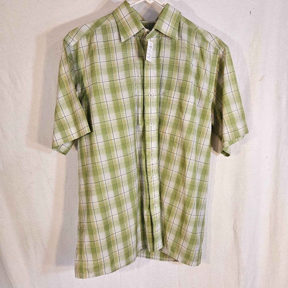 DH Green Plaid Button Down Shirt -- ITEM #1998